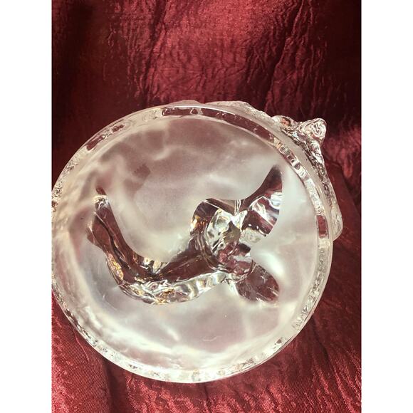 Vintage Crystal Mother Seal & Her Pup Frosted Textured Stand to Resemble Ice 6x5 - Picture 6 of 9